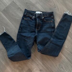 Topshop Dark Indigo Ankle Jeans